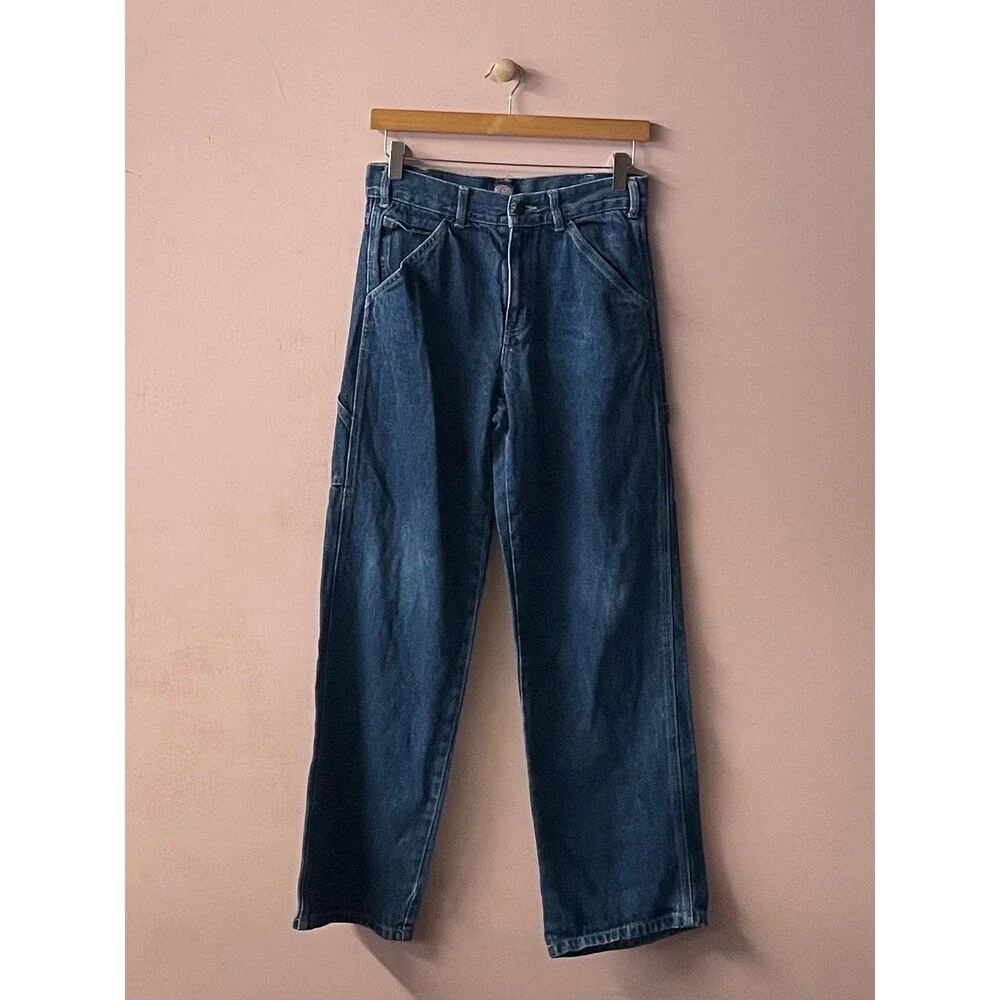 Dickies Kids Classic Dark Wash Blue Straight Leg Carpenter Jeans Size 14
